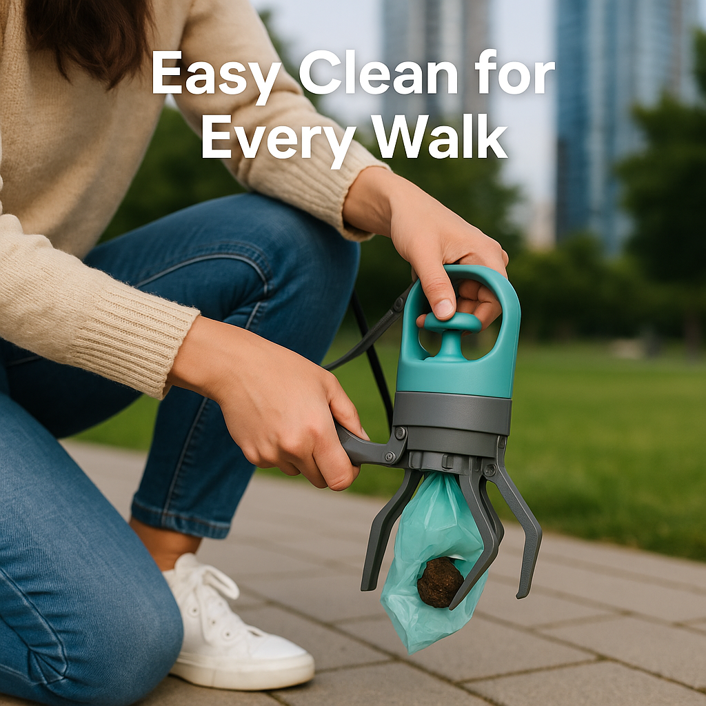 Versamundo Paw Cleaning & Poop Pickup Bundle – Portable Paw Cleaner Cup + Poop Scooper for Dogs | Mess-Free Paw Washer & Hands-Free Waste Pickup Set