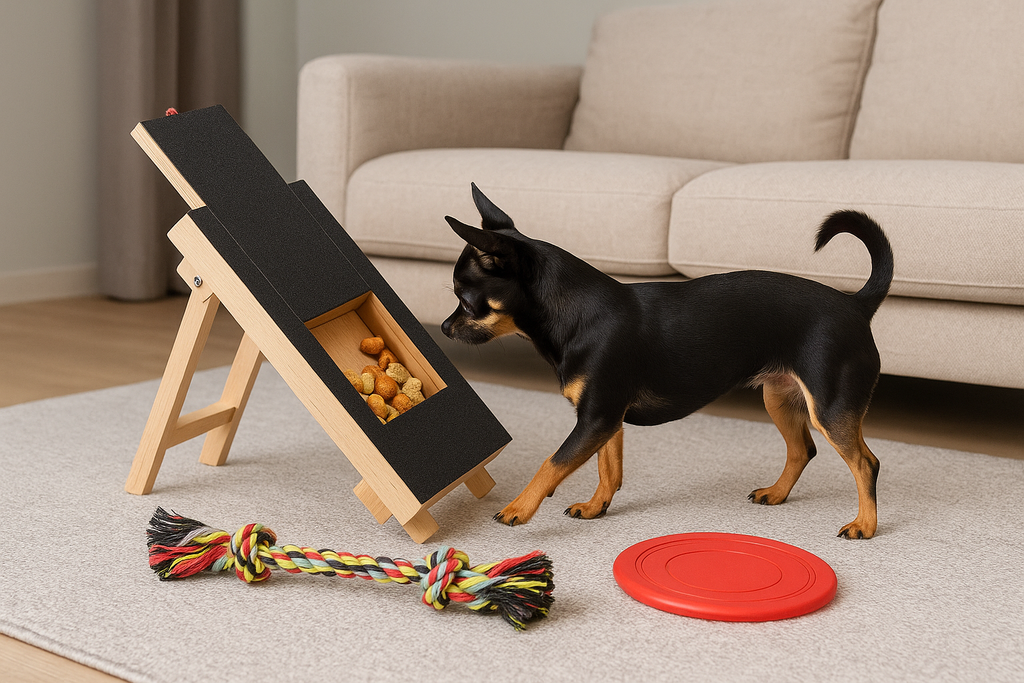Versamundo Scratch & Play Dog Ramp Set – Nail Care Board + Chew Rope + Fetch Disc