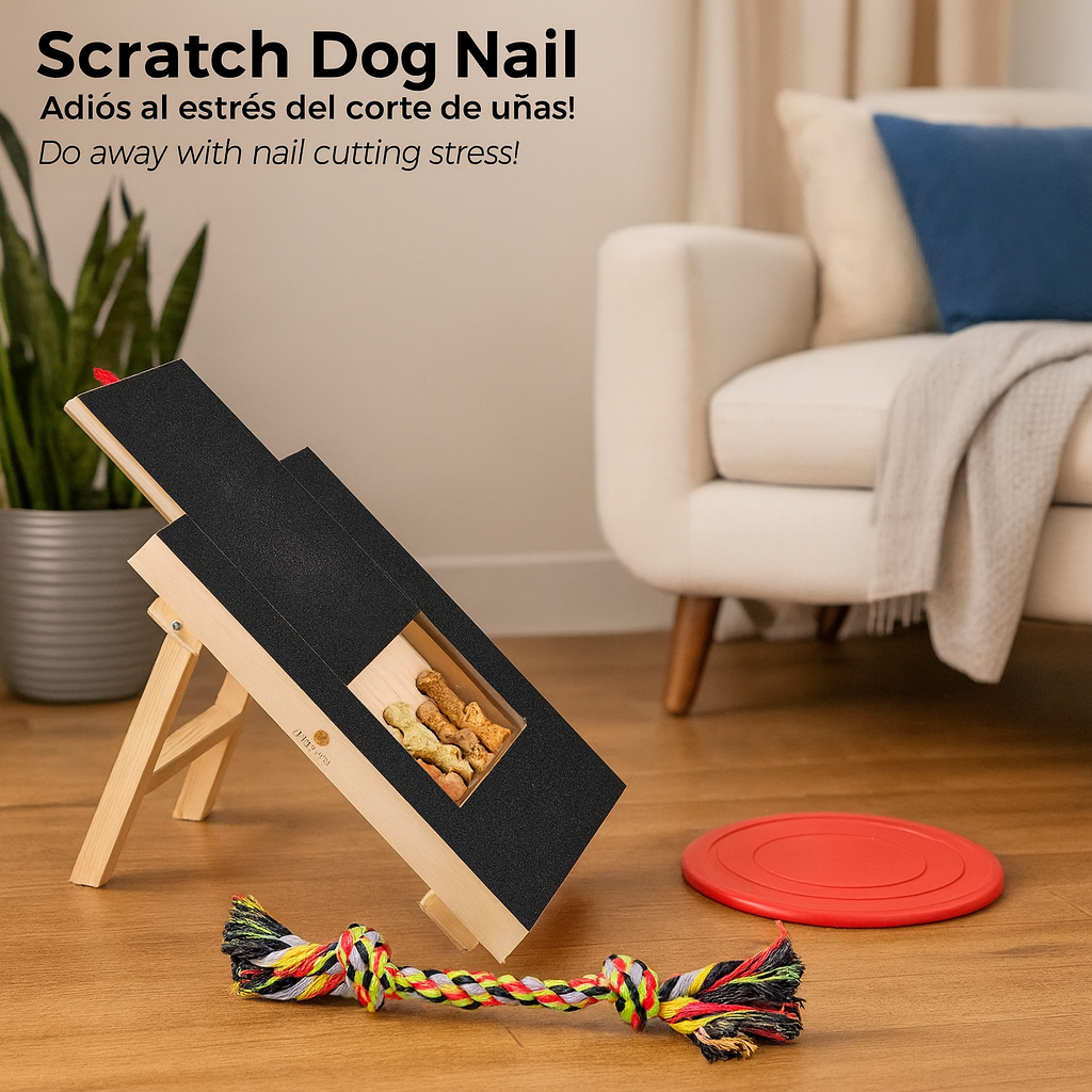 Versamundo Scratch & Play Dog Ramp Set – Nail Care Board + Chew Rope + Fetch Disc